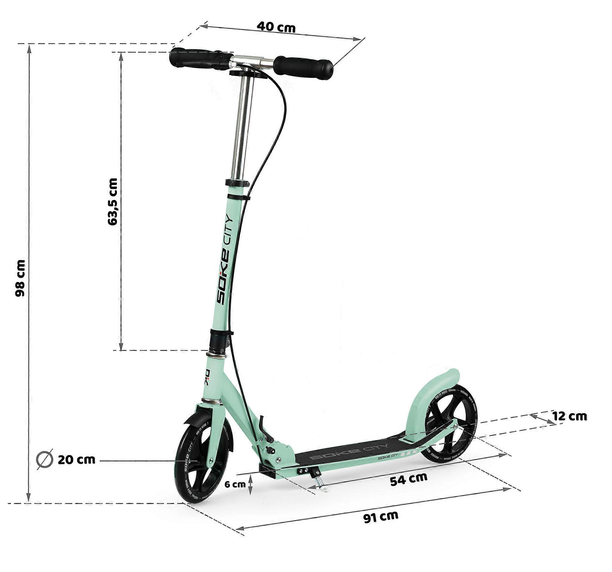 City Step foldable - Handbrake & Footbrake - Green