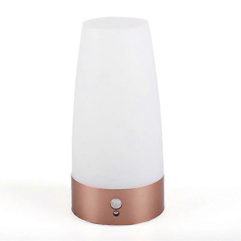 PIR Motion Sensor Light Bedside Lamp LED Desk Lamp Bedroom Night Light Battery Powered Small Table Lamp Ambient Lighting