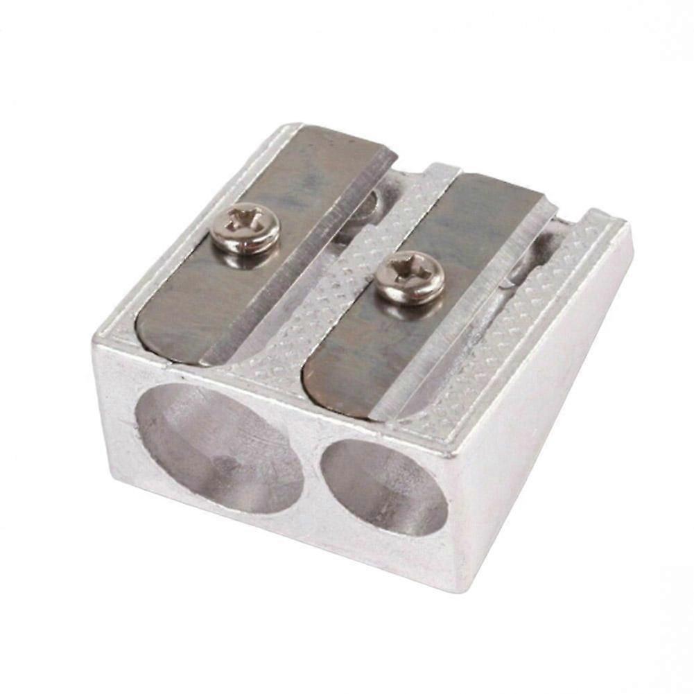Metal Pencil Sharpener Compact Portable Single or Double Hole Design for Precise Sharpening Ideal for Artists Students and Office Use