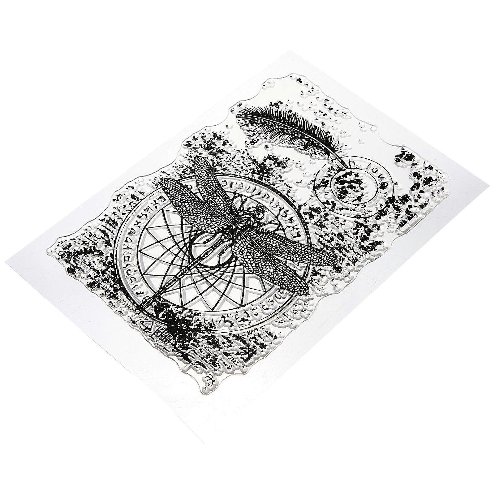 Transparent Dragonfly Stamping Tools Ideal For Handmade Projects And Scrapbooks, Craft Enthusiasts 4Pcs