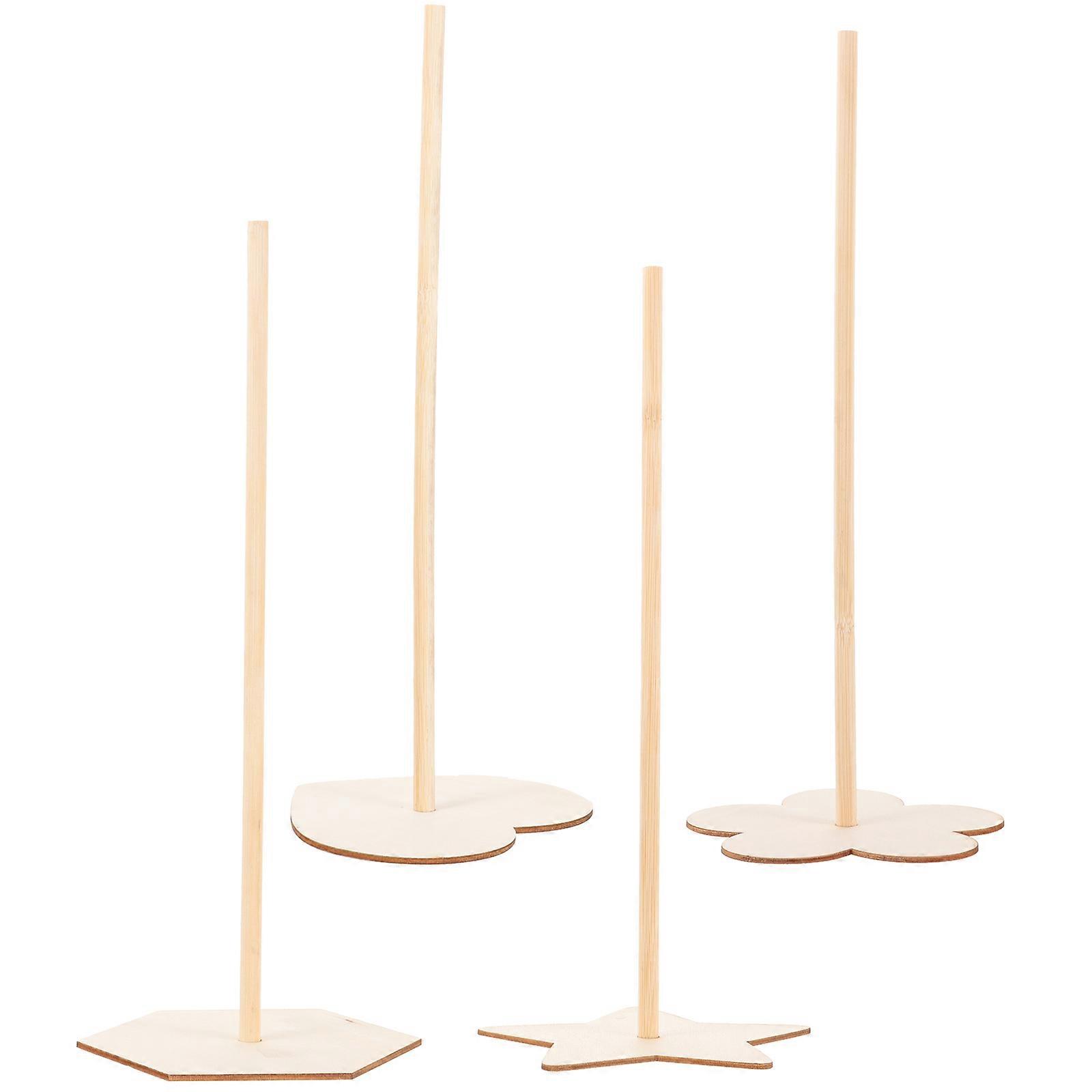 Khaki Wood Donut Display Stand for Party Use 16Pcs Donut Holder