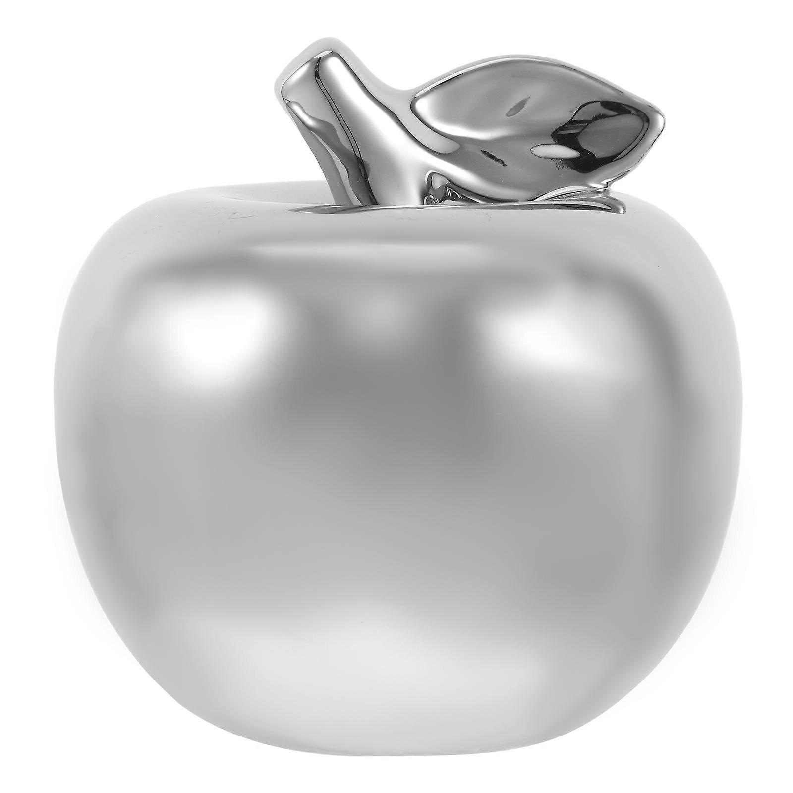 Desktop Adornment Apple Shaped Ceramics for Creative Decoration 2Pcs