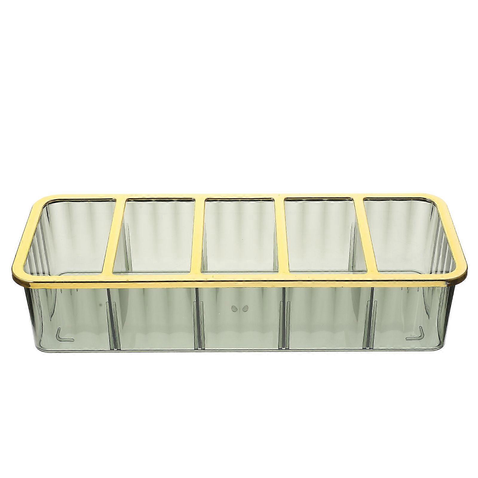 Storage Box Remote Control Holder for Home Use 2Pcs Green 5-Compartment Organizer