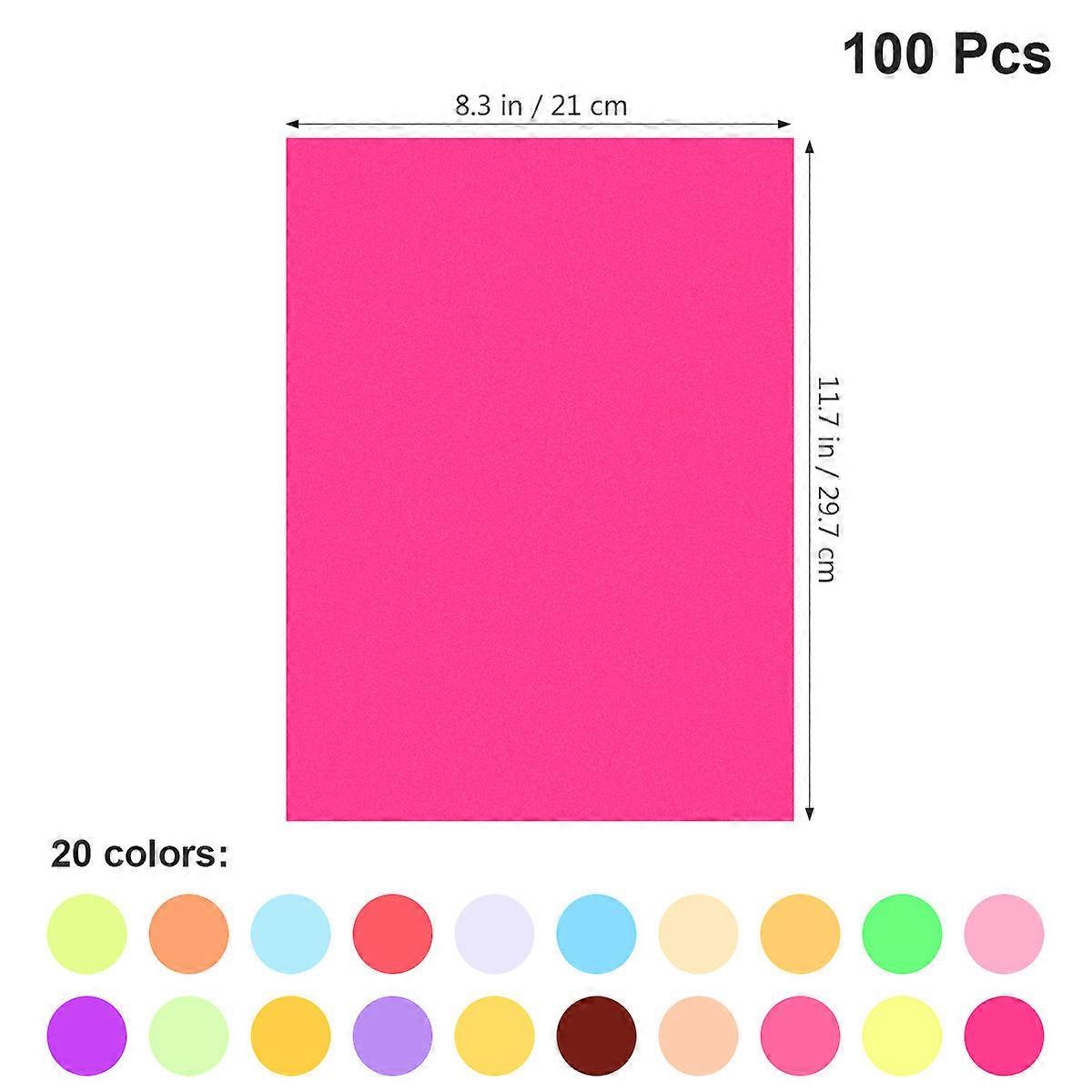 Supvox 2Pcs DIY Sheet Paper for Color Craft Decals Assorted Colors