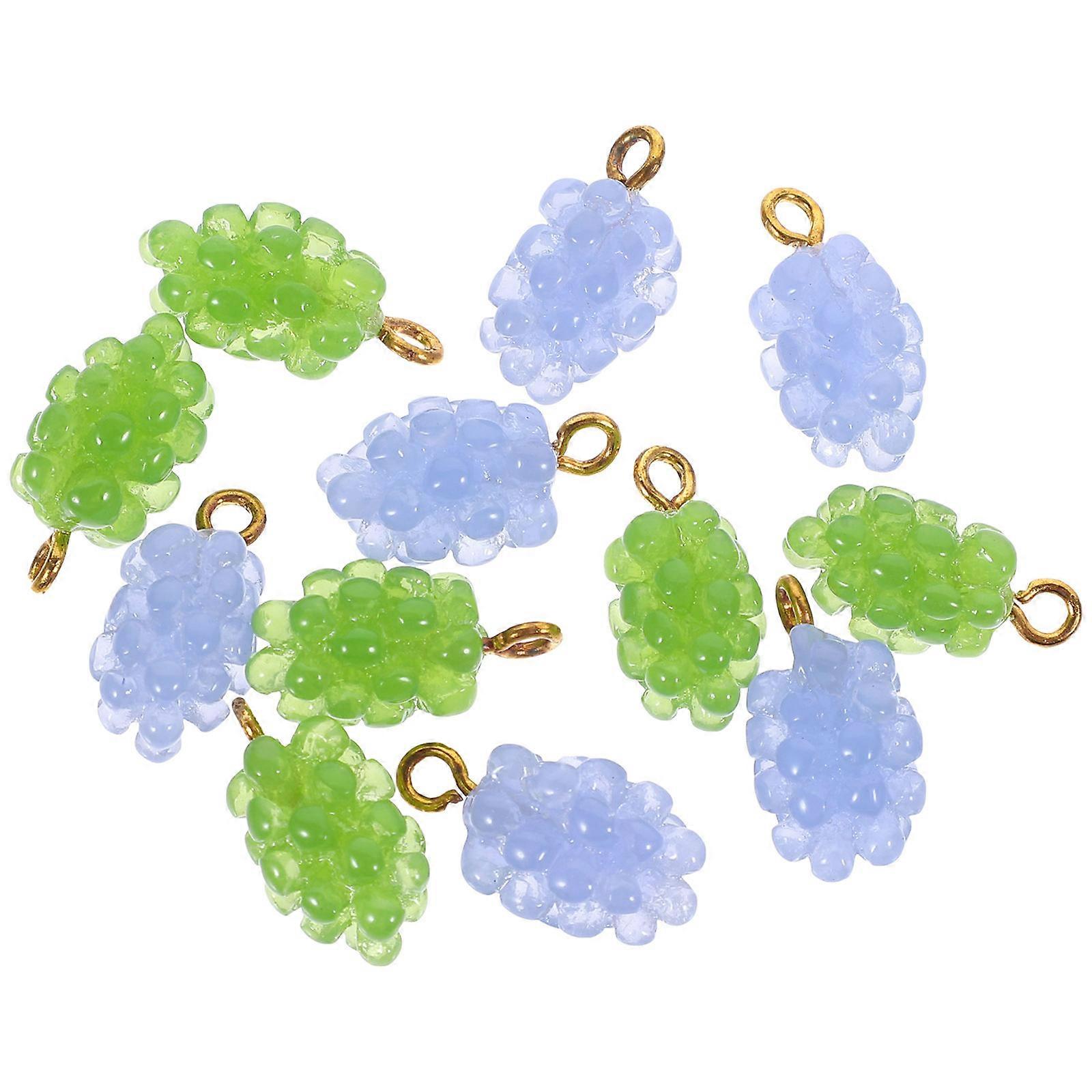 Grape Pendant Charms Resin Charms for Jewelry Making 24Pcs Set
