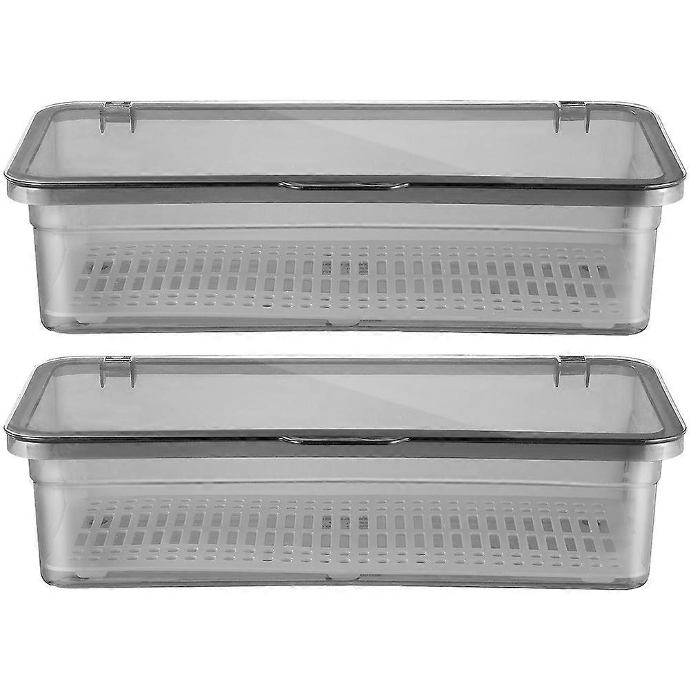 Premium Quality Utensil Case For Home Kitchen With Drainage Function Black Storage Box 8 Pcs