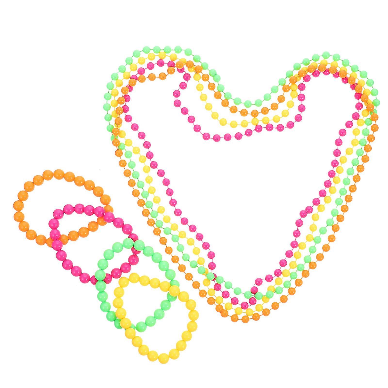 Beaded Bracelet Creative Beads Necklaces Bracelets for 2Sets Occasion