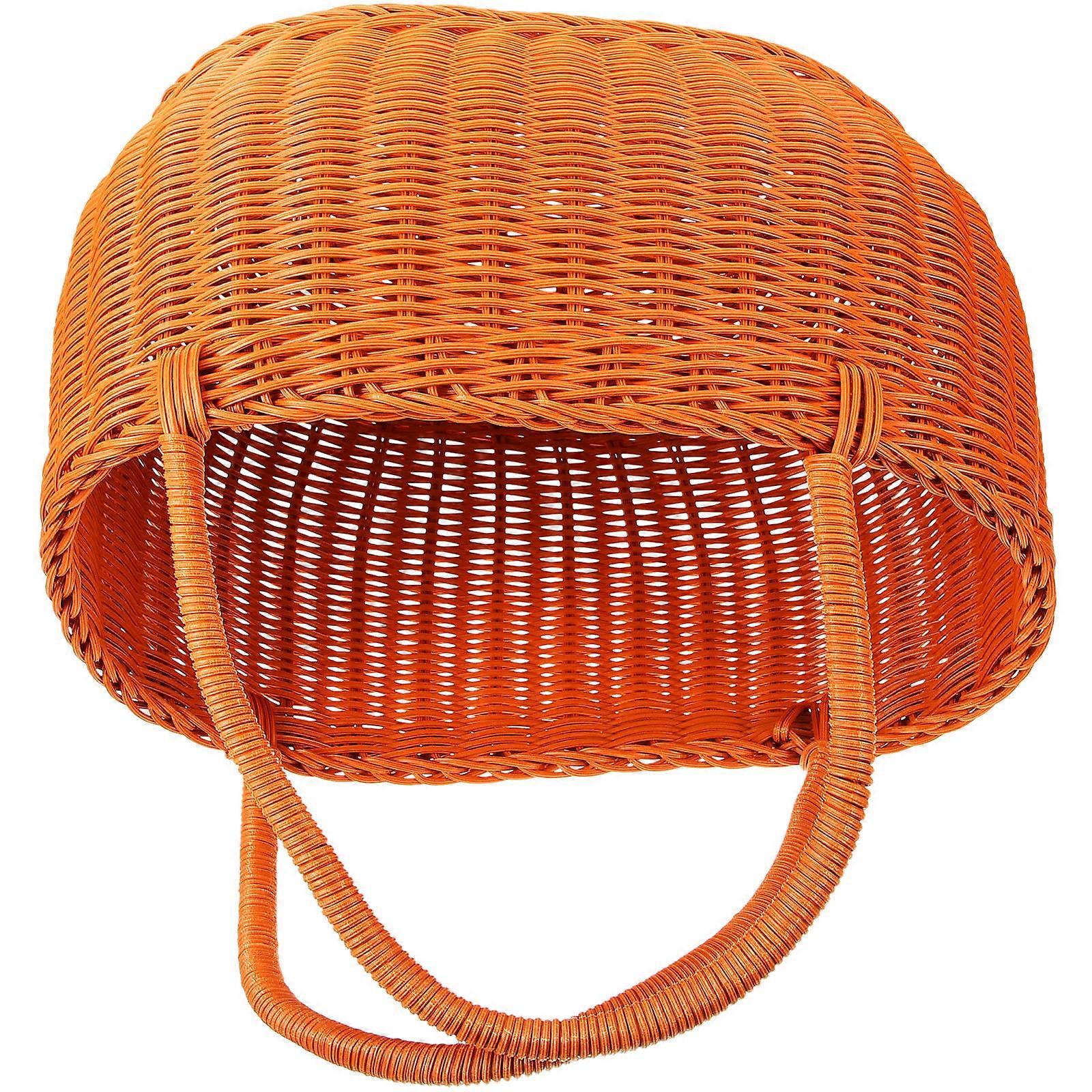 Orange Vegetable Storage Basket for Storage Multipurpose Basket Portable