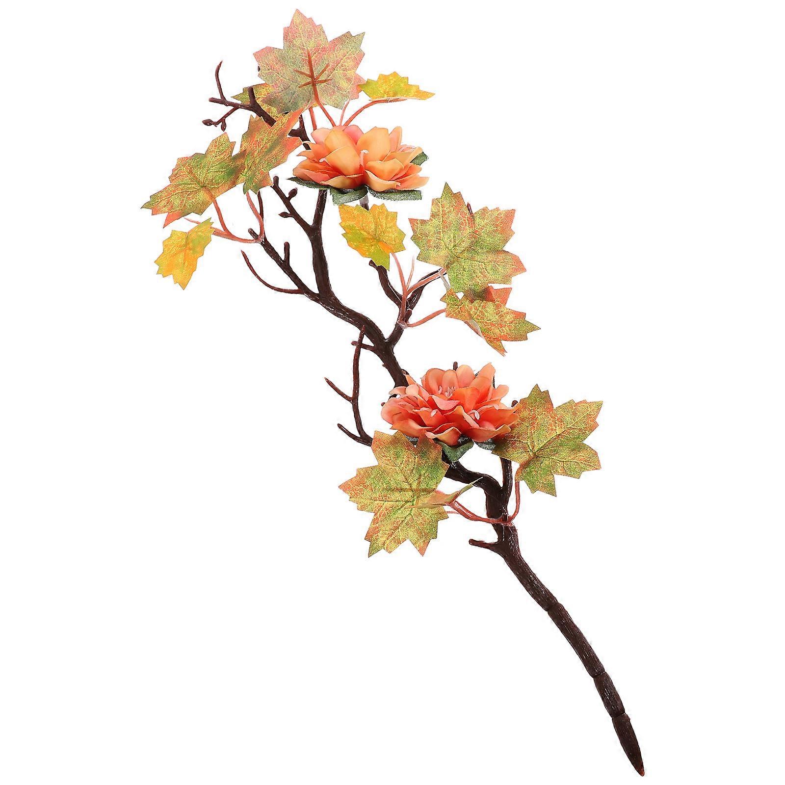 Thanksgiving Maple Leaf Decor 3Pcs Great For Home Decoration Fall Party Multi Color Floral Arrangement Elegant Table Setting