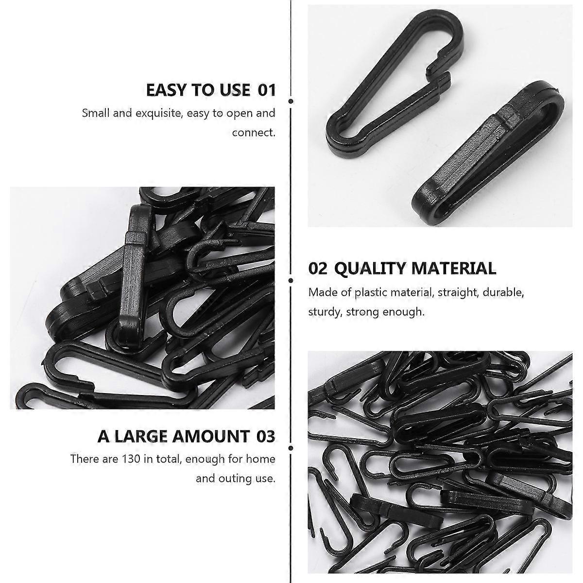 DIY Plastic Hook Mask Hanging Hooks for Adjustable Hoist Buckle 520Pcs