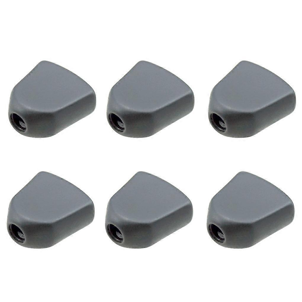 6 Pieces Guitar Tune Peg Machine Head Tuning Button Replace Fitting Black