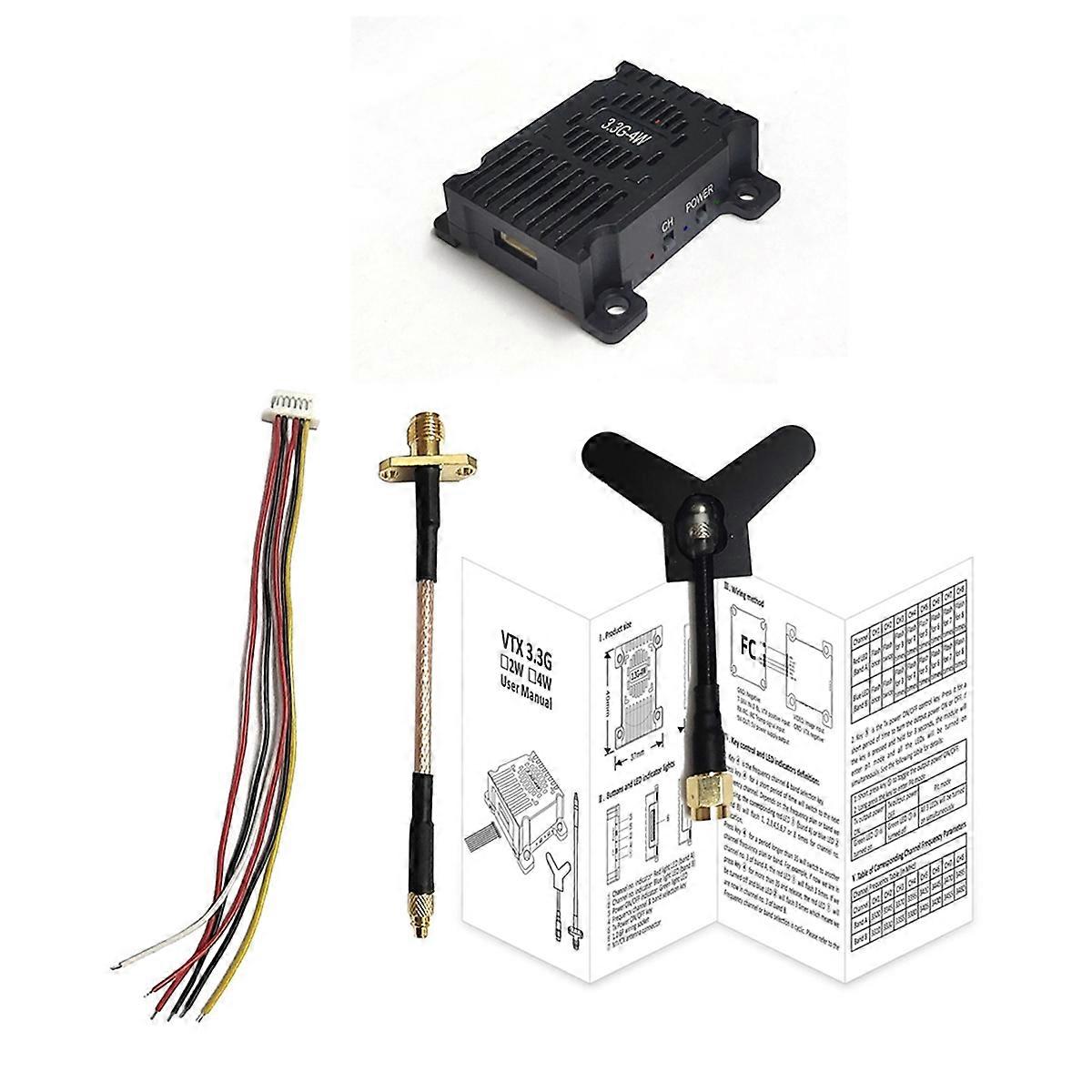 3.3G 4W FPV VTX 8CH 4000mw FPV Video Transmitter for FPV