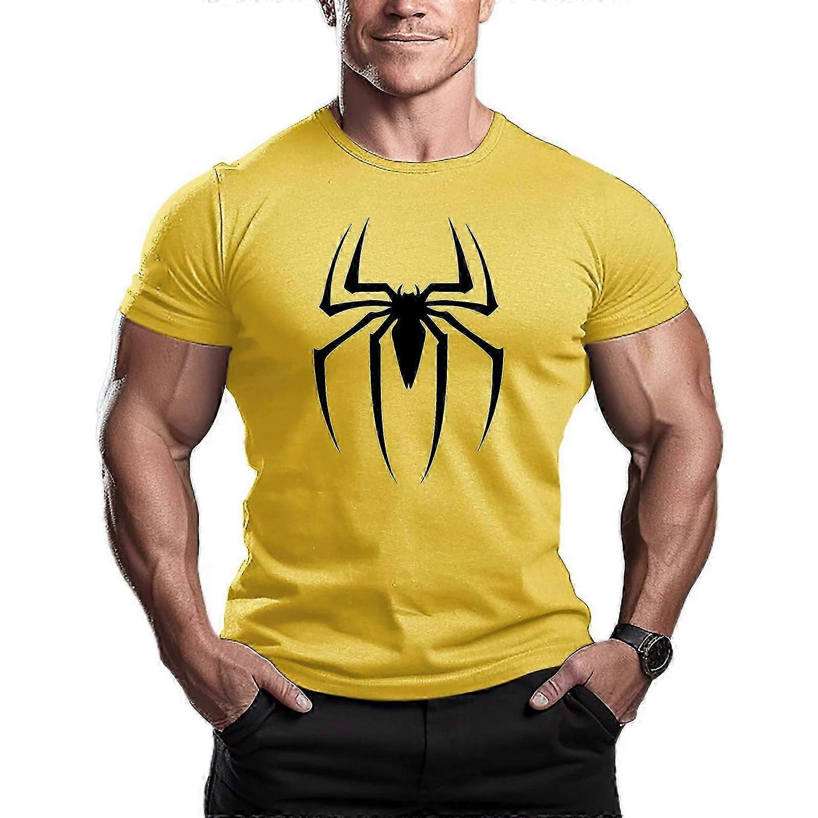 Spider-man Gym Training Top Short Sleeve T-shirt For Mens