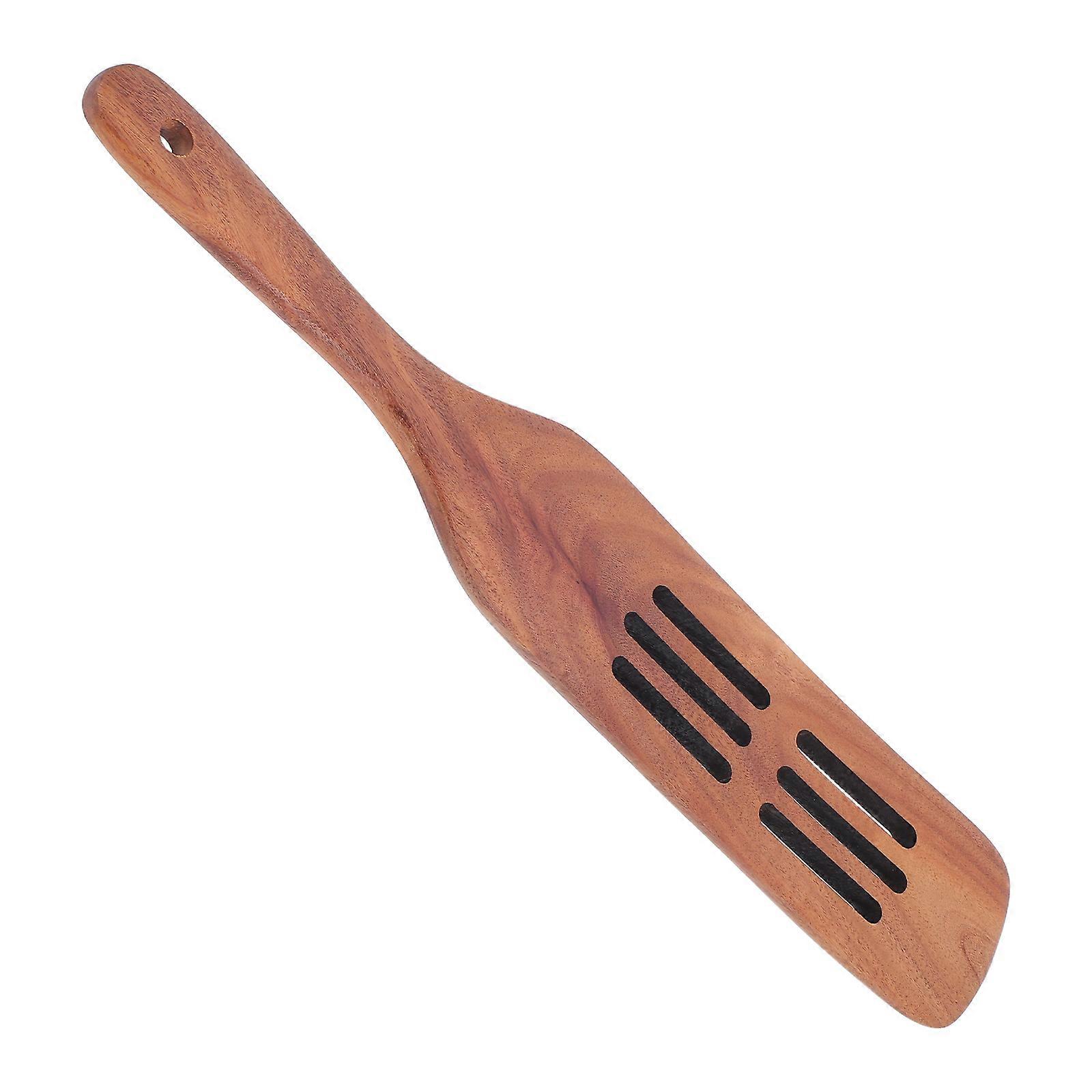 Wooden Spatulas 2Pcs Long Handle Flipping Tool For Kitchen Use Elegant Light Suitable For Cooking