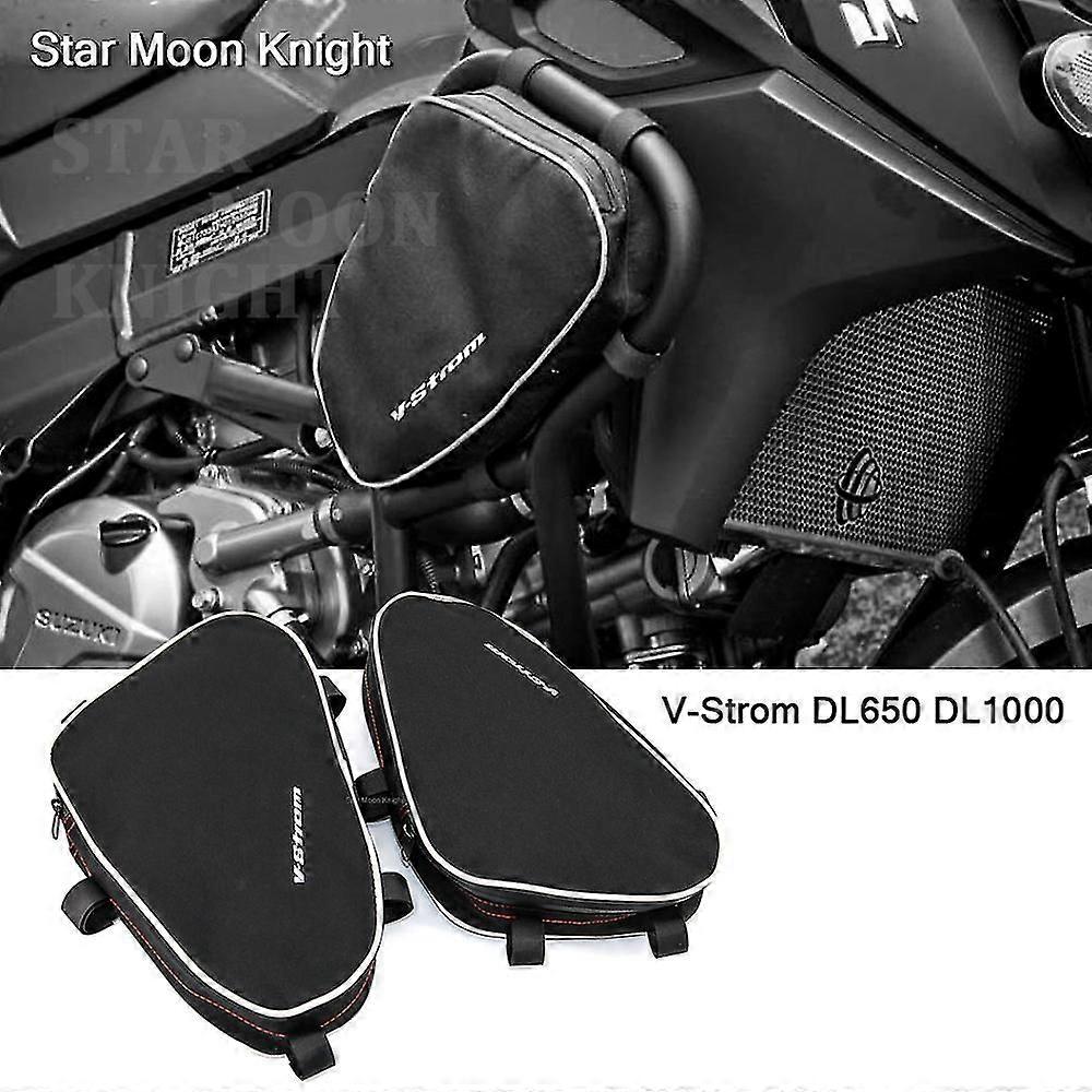 Crash Bar Bag for Suzuki V-Strom DL650 DL1000 - Motorcycle Tool Placement Bag Frame Triple-Cornered Package Toolbox