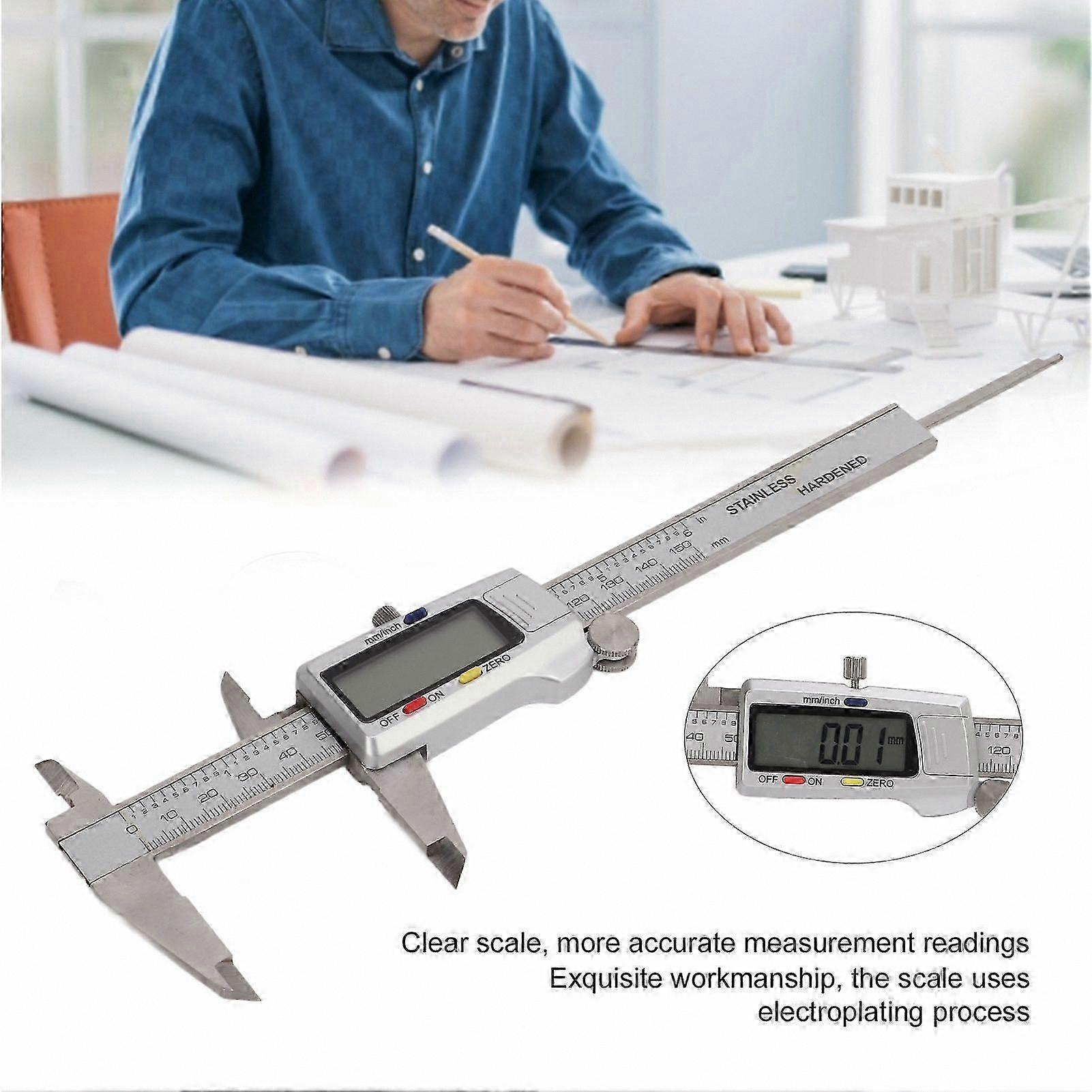 Precision Digital Caliper 0-150mm for Accurate Measurements with LCD Display