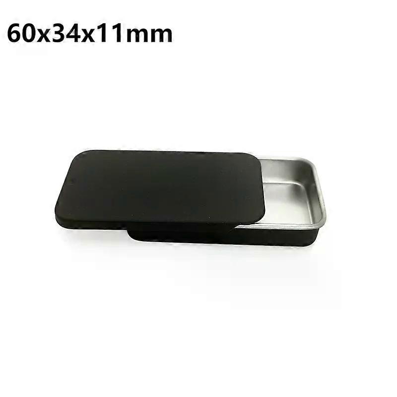 1pc Metal Rectangular Empty Tin Jar Tinplate Push Organizer Slide Cover Storage Box Candy Pill Jars Portable Mini Storage Box