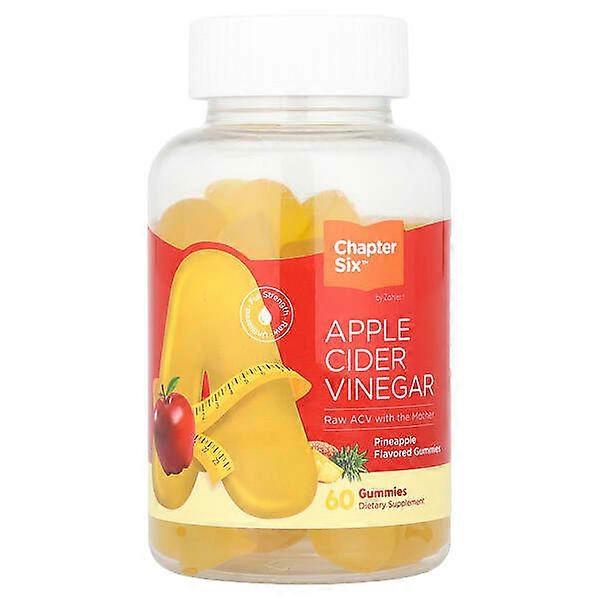 Chapter Six, Apple Cider Vinegar Gummies, Pineapple, 60 Gummies (250 mg per Gummy)