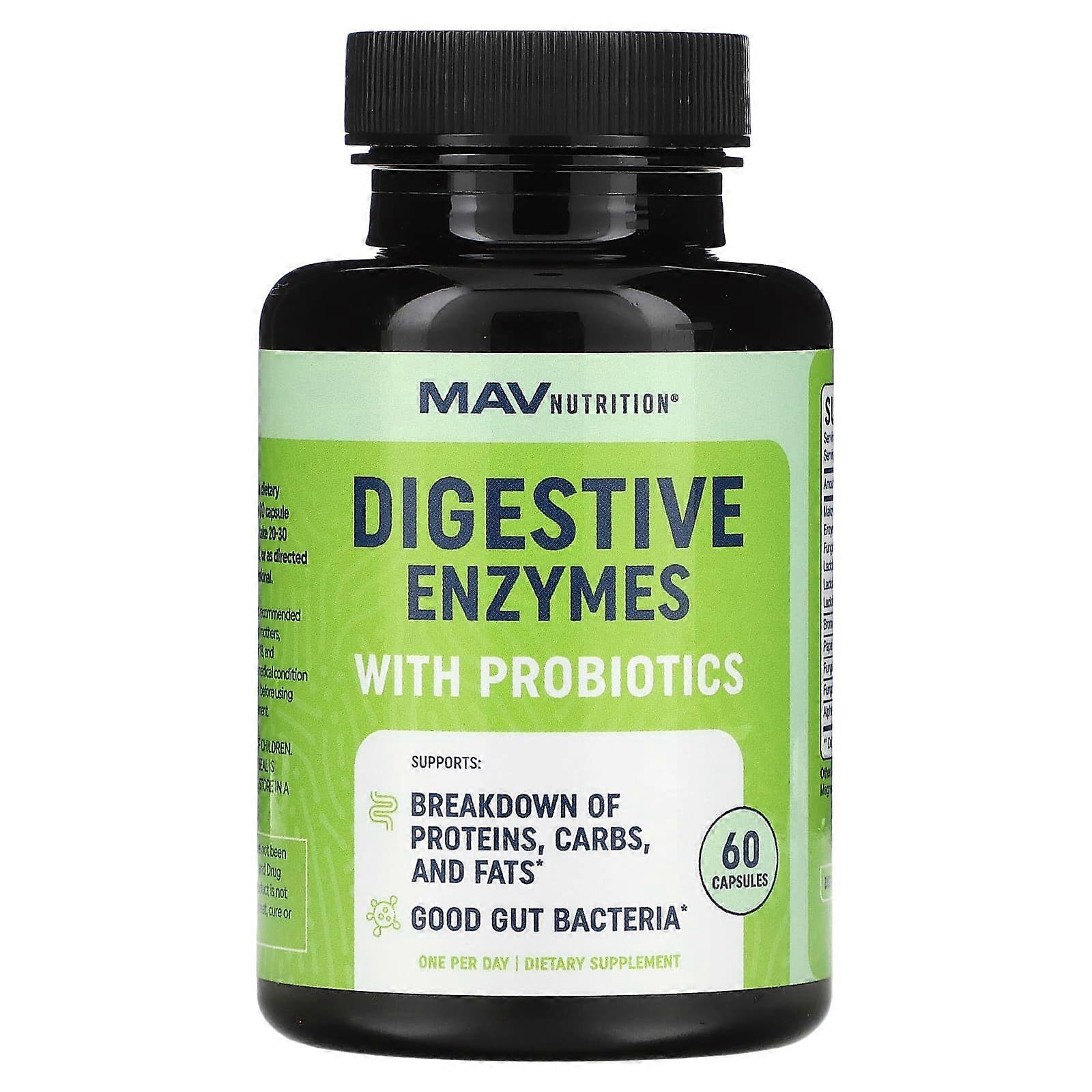 Digestive Enzymes with Probiotics, 60 Capsules