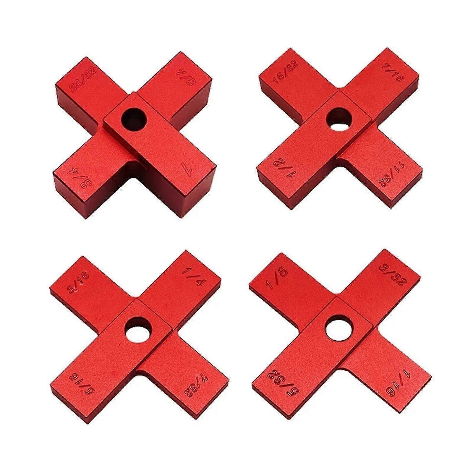 End gauge set, lightweight aluminum height measuring tool for crossmeasuring tool for DIY engraving for router and table saw accessories