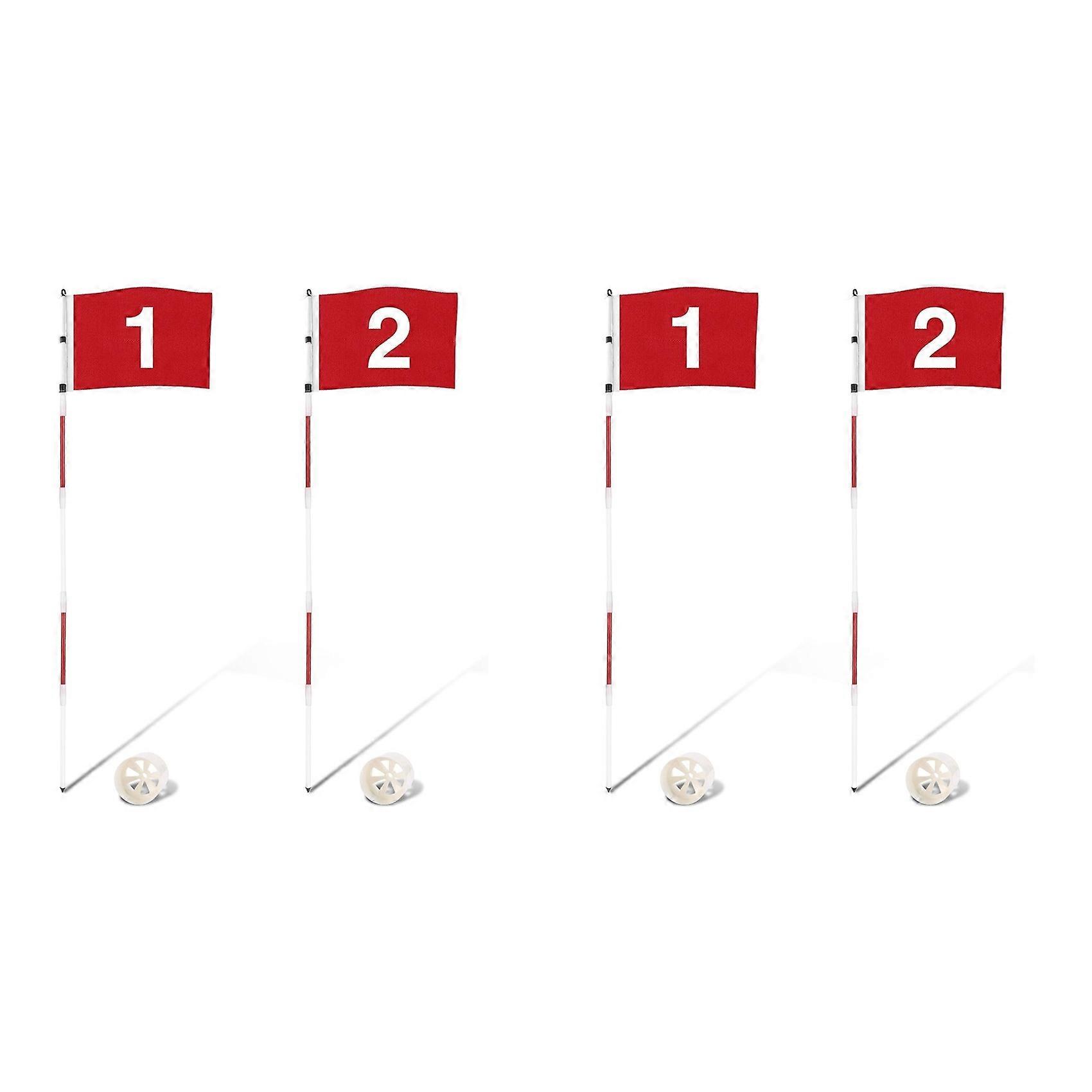 4X Golf Flagstick Golf Flag Golf Putting Flag for Backyard Practice Putting Green