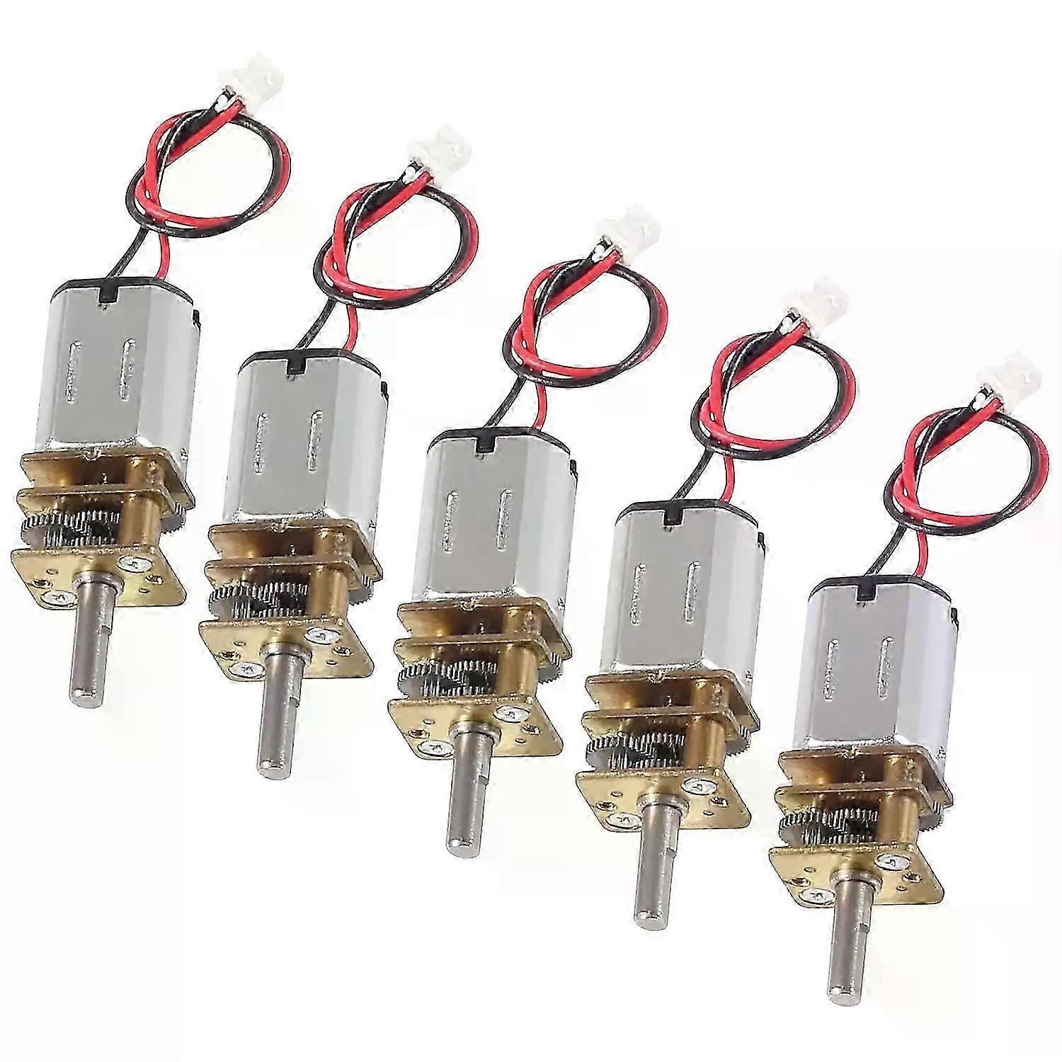 5PCS Mini N20 Gear Motor, DC 3V Slow Speed Full Metal Micro Motor for DIY Car Robot Without Terminal
