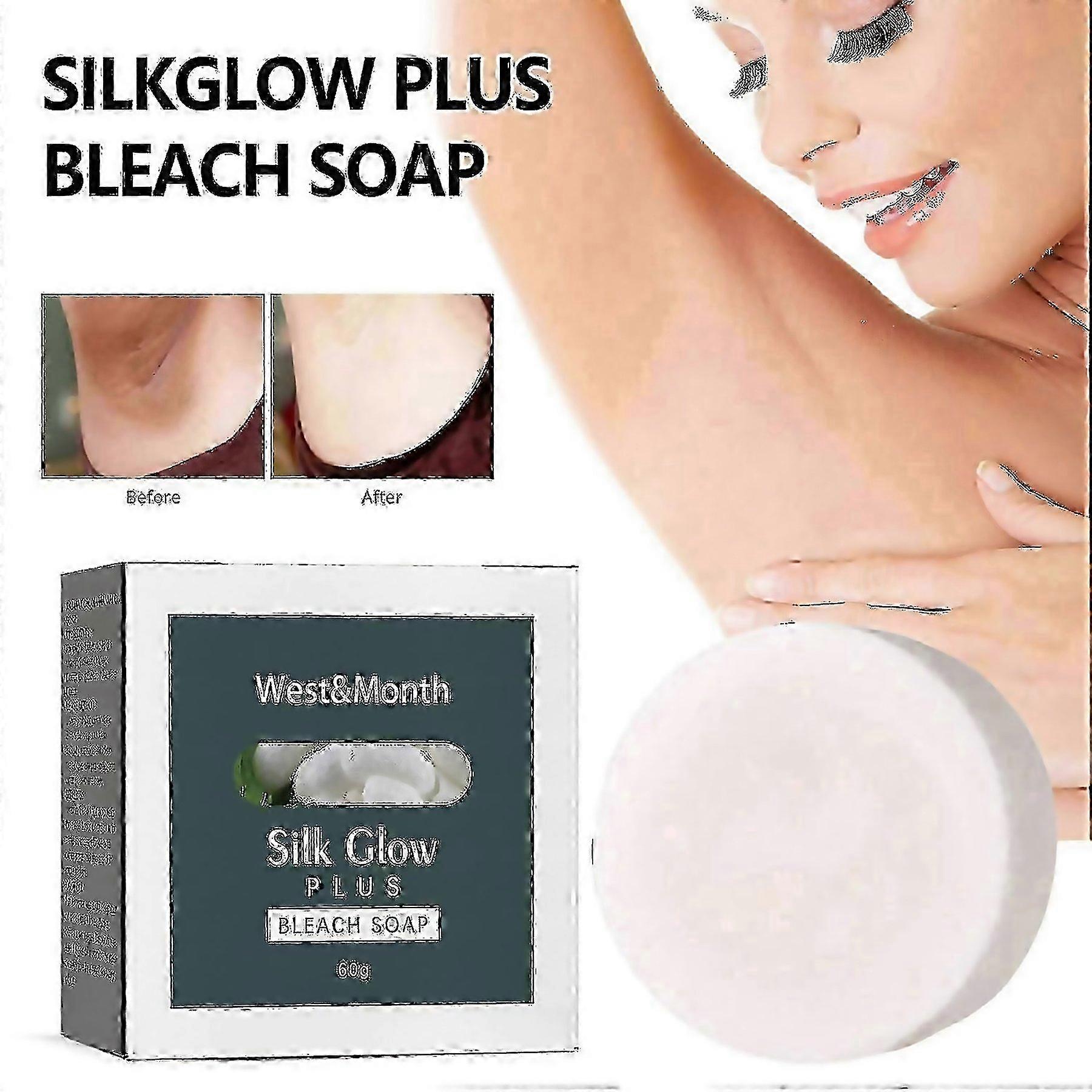 For Westmonth Silk Glow Plus Bleach Soap Brightening Cleansing Moisturizing Bath