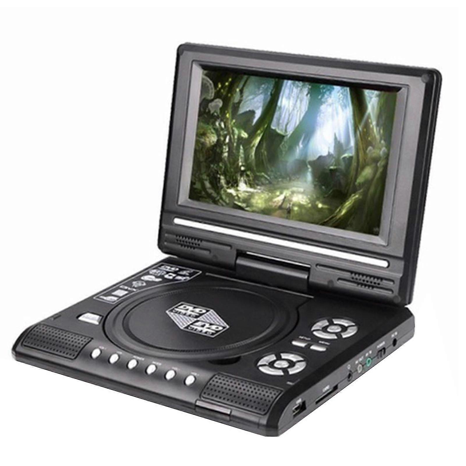 Lecteur DVD 7,8 pouces rechargeable avec port USB, écran LCD large et rotation à 180 degrés, lecteur vidéo portable EVD 25-26 secondes