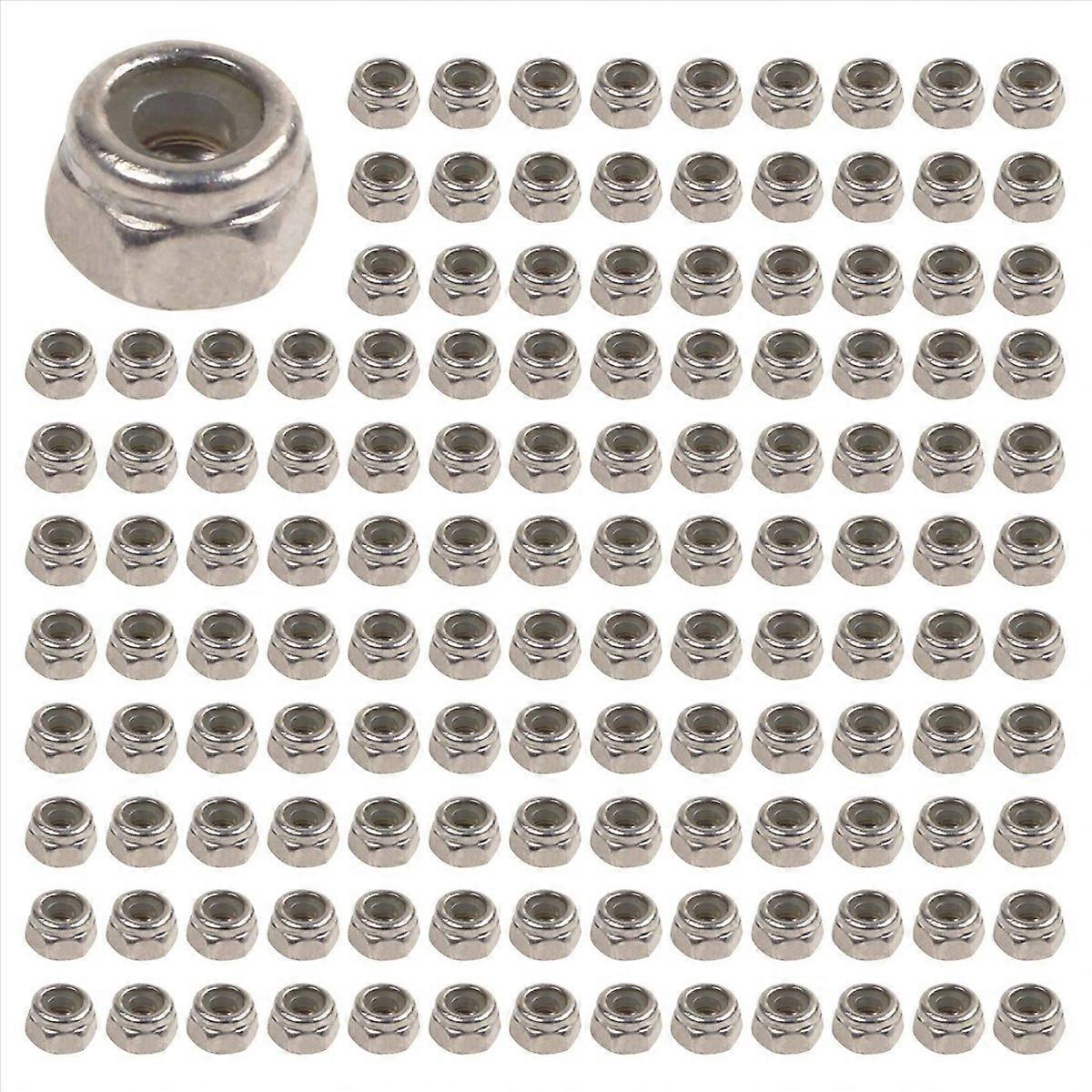 50pcs M2 Zinc Plated Self-Locking Nylon Insert Hex Lock Nuts