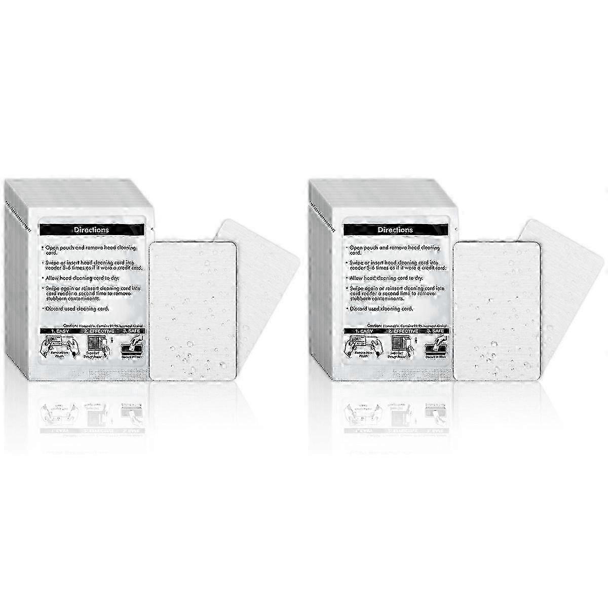 بطاقات تنظيف قارئ البطاقات - منظف قارئ بطاقات الائتمان مزدوج الجانب ، منظف قارئ بطاقة CR80 POS Clea