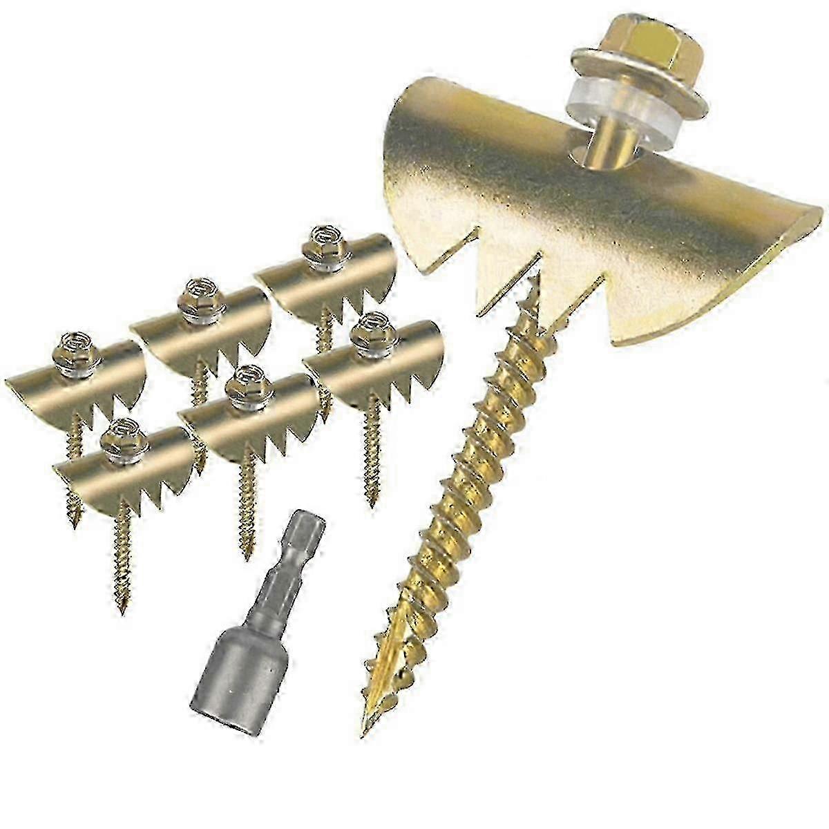 針葉樹フェンス用滑り止め保護付きフェンスステープル - 亜鉛メッキファスナー、50パック