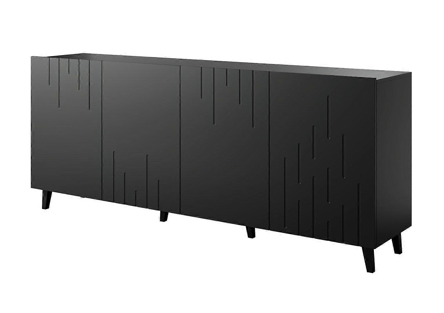 Bari Chest Of Drawers 200x42x82 Black Matt