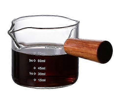 Lyhome Scale Espresso Cam Bardak Ahşap Sap