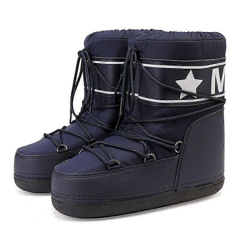 Damskie buty śnieżne w panterkę, wodoodporne, antypoślizgowe, do połowy łydki