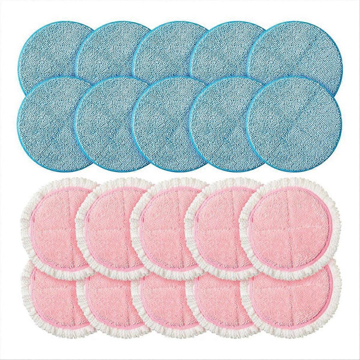 20 Pack Electric Mop Pads Replacement 7.28 Inch Round Mop Pads