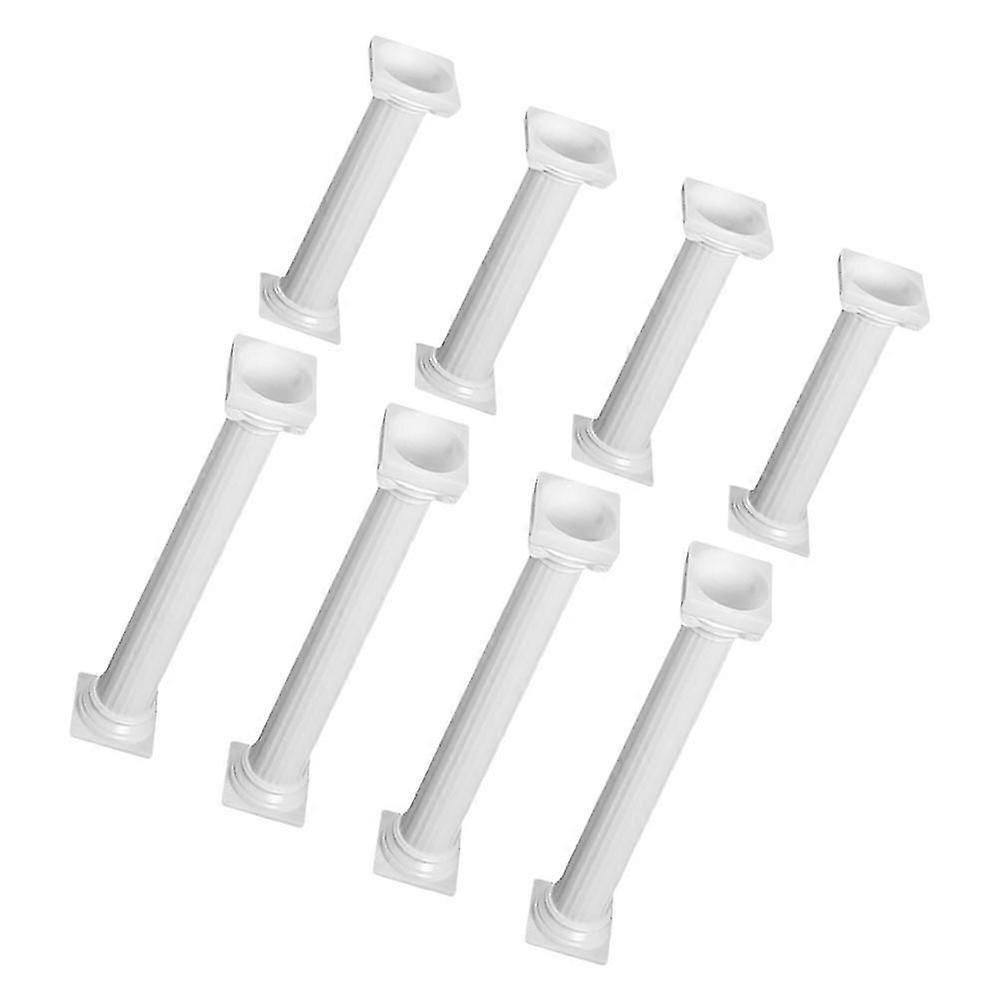 White Roman Column Cake Stand for Wedding Vintage Pillar Model with Stable Support and Easy Installation 8pcs