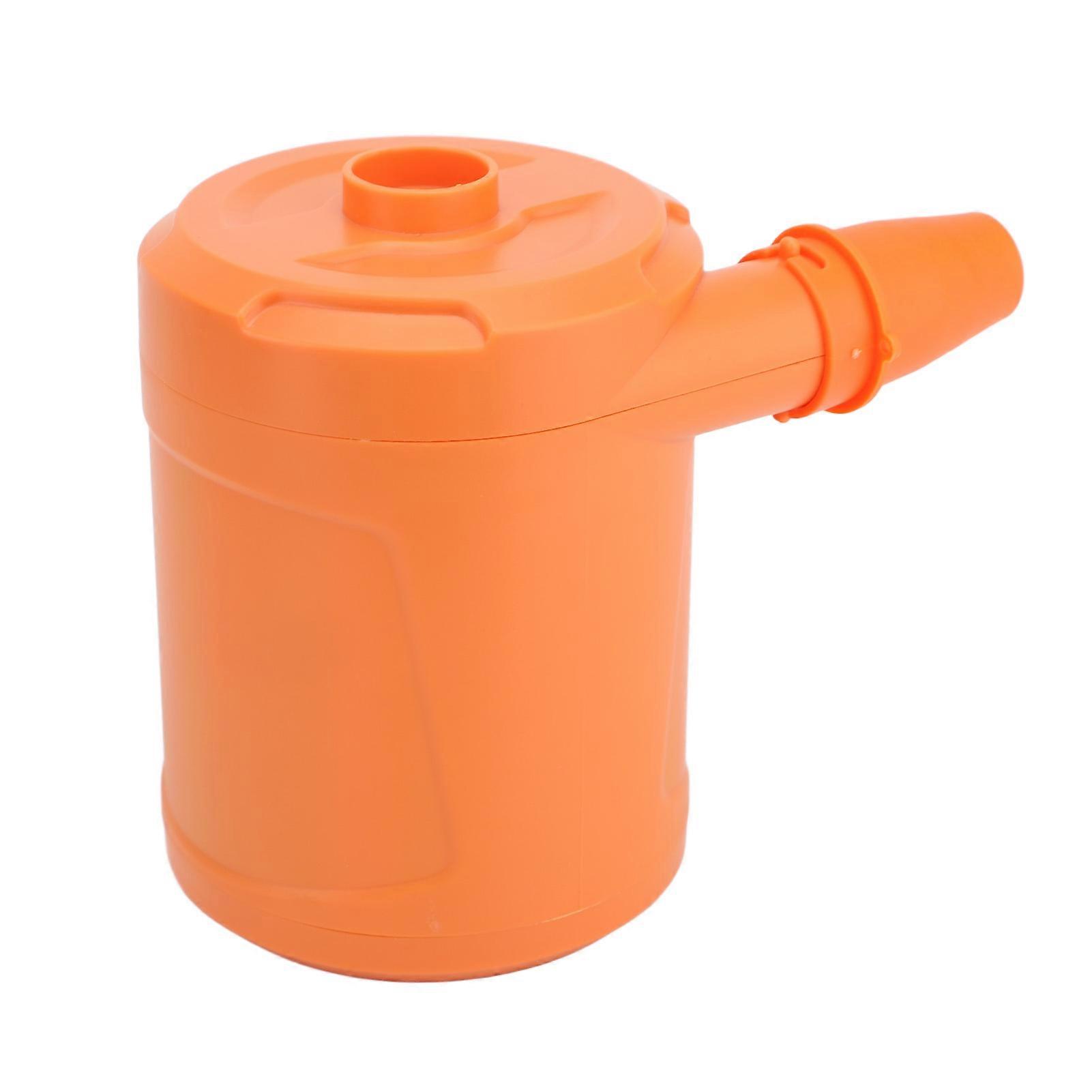 Electric Air Pump with 4 Nozzles Inflatable 5200mAh USB Rechargeable LED Display Portable Tire Inflator for Camping Air Cushion Orange 