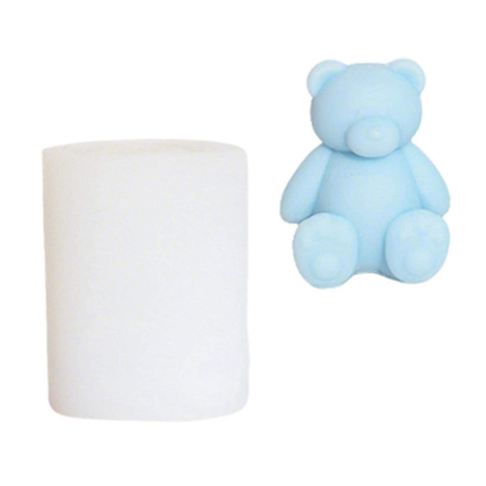 Multiuse Silicones Bear Shape Mold For Crafting Scented Candle Soap Decorative Items Smooth Easy Releases and Cleaning  S