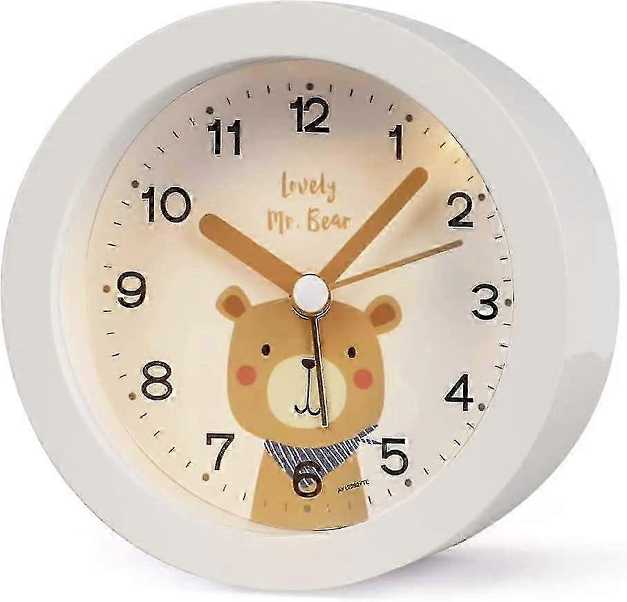Alarm Clock Girls' Bedside Analogue Clock - Non-Ticking, Battery-Powered Desk Clock for Kids - Loud Timepiece