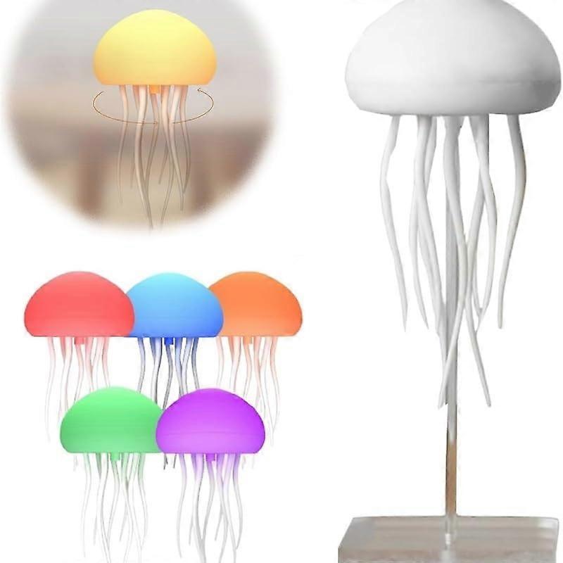 Voice Control Jellyfish Lamp Gradient LED Dancing Legs, Rechargeable Desk Lamp BedroomLiving Room Hanging Or Base Mount