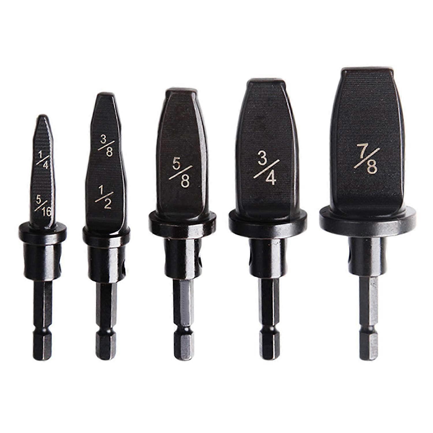 Swaging Tool Drill Bit Set Imperial Pipe Expander For AC Copper Pipe 1/45/16, 3/81/2, 5/8, 3/4, 7/8 Flaring Spin Set