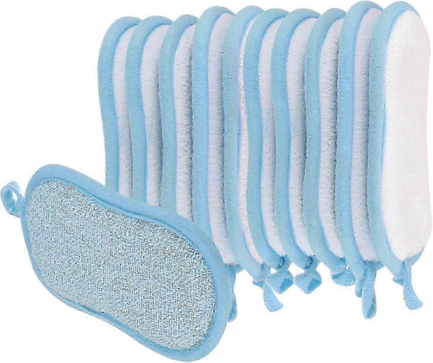 Multipurpose Kitchen Dish Sponge Scrubber, 10 Pcs Non Scratch Microfiber Sponges