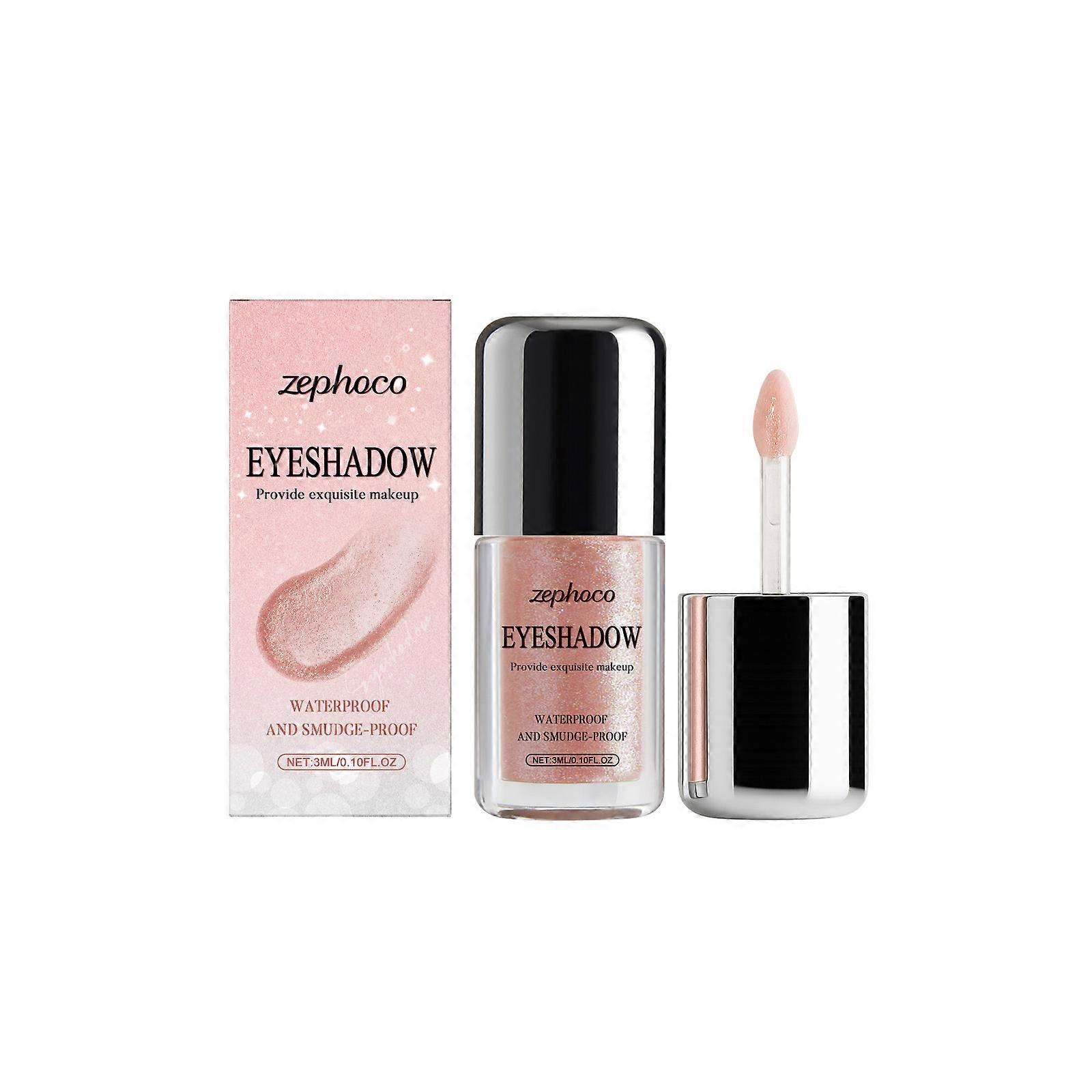 Zephoco Glitter Nude Powder Liquid Eye Shadow Delicate And Glossy No Falling Out Long-Lasting Color-Holding Quick-Drying Non-Fading Eye Shadow