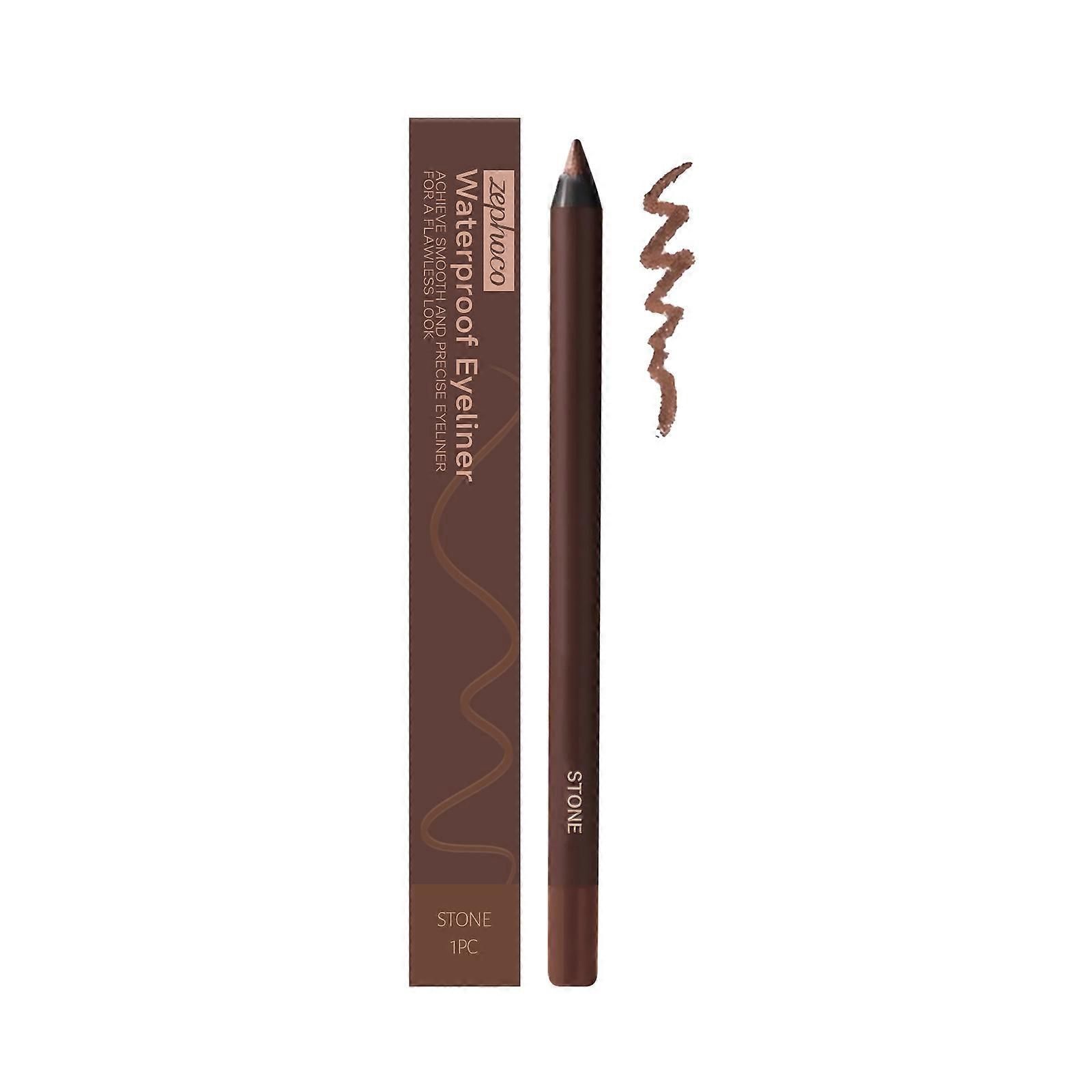 Zephoco Stone Brown Waterproof Eyeliner Is Long-Lasting And Does Not Smudge Easily, Creating A Natural And Smooth Makeup Eyeliner