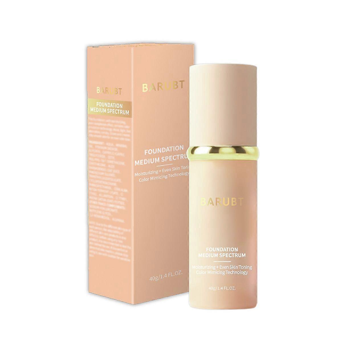 Medium Spectrum Foundation - 40g 4-in-1 Tinted Moisturizer, Natural Lightweight Coverage, Conceals Blemishes, Evens Skin Tone, Color-Adapting Formula