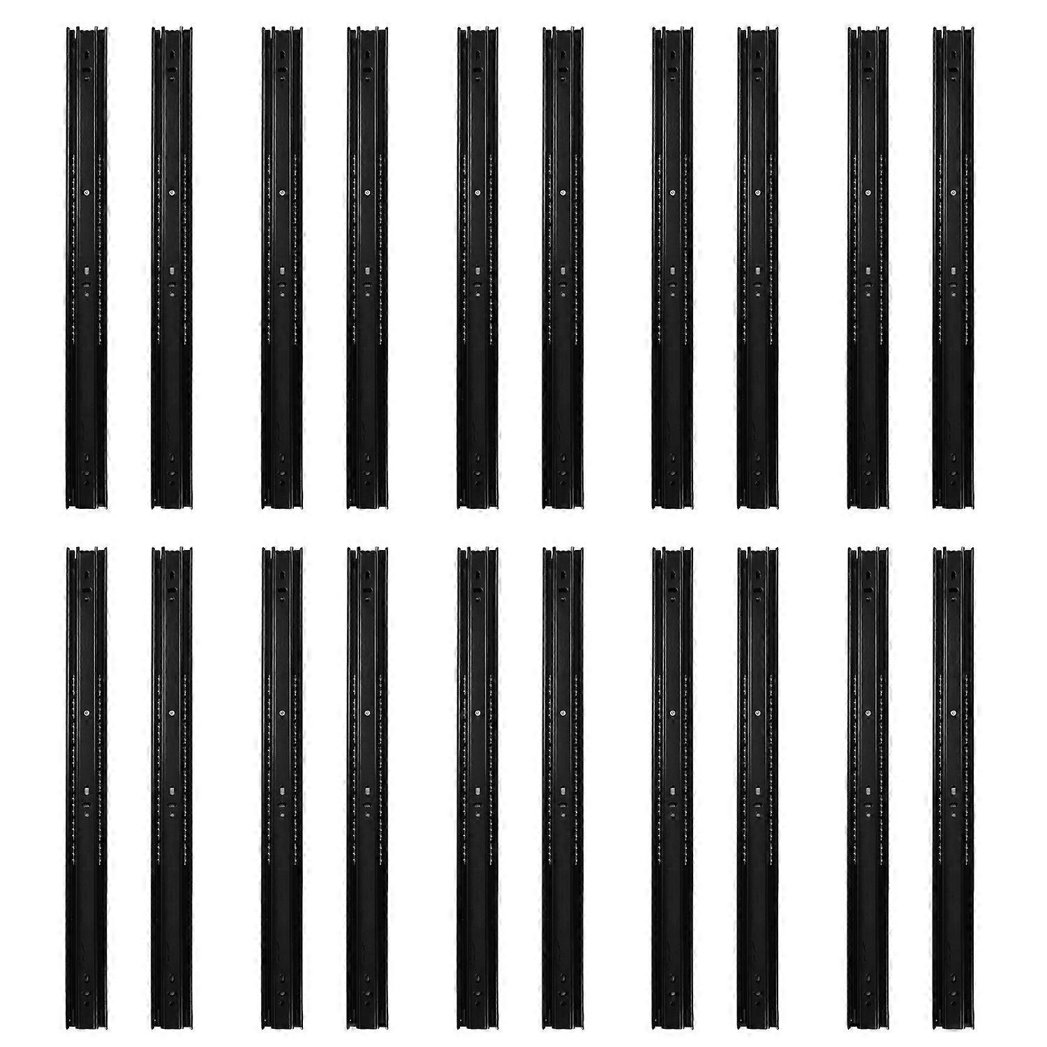 10 Pairs Drawer Slide 3 Sections Extension Large Load Bearing Guide Rail for Home Office20in