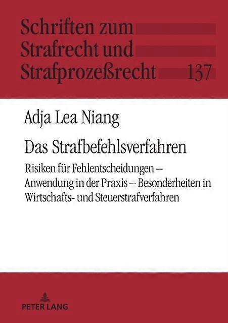 Das Strafbefehlsverfahren by Adja Lea Niang Hardback Book