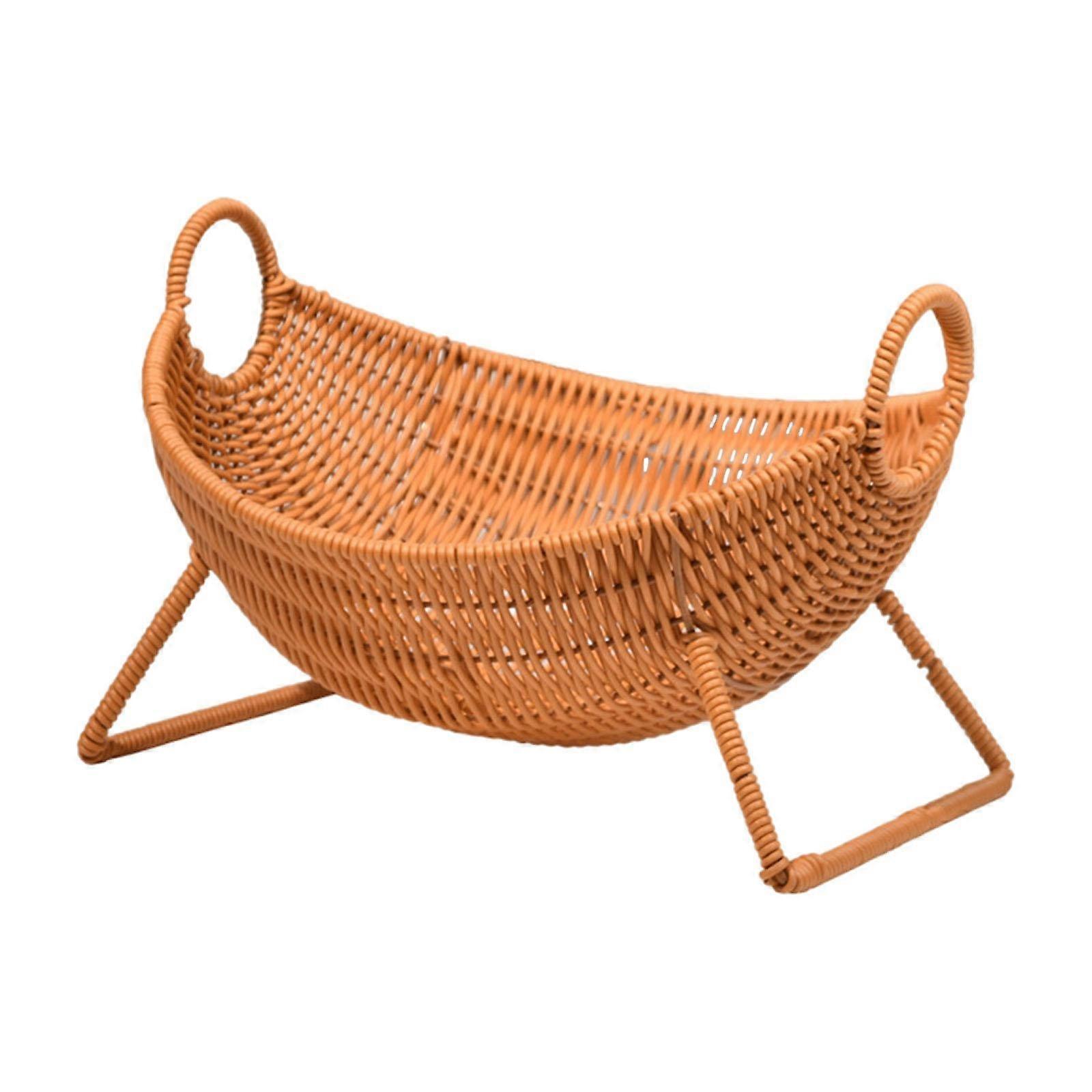 Woven Fruit Basket Bread Storage Basket for Crackers Vegetables Snacks