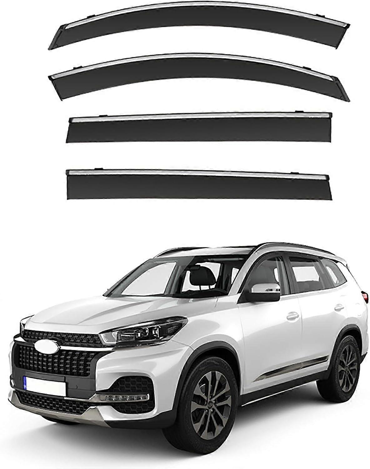 Car Wind Deflectors for TIGGO 8 20182024 SmokeTinted Window Visor Rain Guard ABS