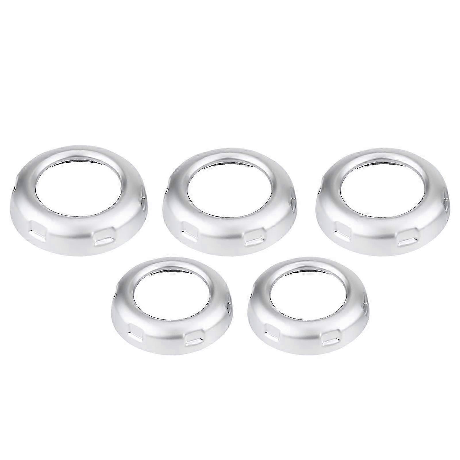 5Pcs Car Volume & Air Conditioning Knobs Button Trim Cover for Suitable for a Brand Discovery 4 LR4 0916